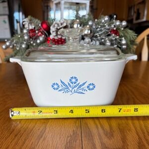 Corning Ware Blue Cornflower P-1¾-B 1.75 QT Casserole Dish Vintage USA
